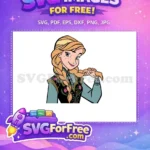Free Smiling Anna Free Braided Hair Frozen Free SVG 12 - Instant Download