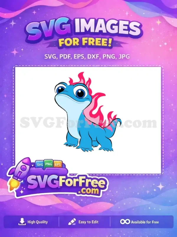 Free Blue Bruni Salamander Free Fire Detail Frozen Free SVG