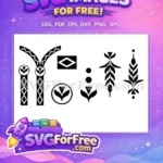 Free Frozen Silhouette Free Detailed Floral Frozen Disney Free SVG - Instant Download