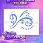 Free Swirl Flourish Free Blue Ornament Frozen Free SVG - Instant Download
