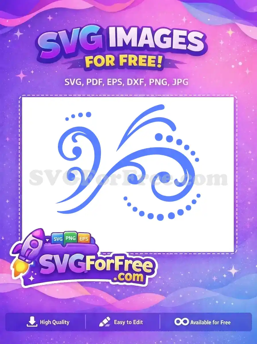 Free Swirl Flourish Free Blue Ornament Frozen Free SVG