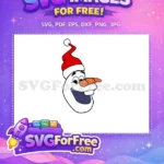 Free Smiling Olaf Santa Hat Free Buck Teeth Frozen Free SVG - Instant Download