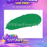 Free Bumpy Green Pickled Cucumber Free Vegetable Simple Free SVG - Instant Download