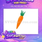 Free Orange Carrot Spots Free Green Leaves Vegetable Free SVG - Instant Download
