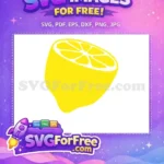 Free Sliced Lemon Free Yellow Citrus Fruit Free SVG - Instant Download
