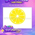 Free Yellow Lemon Slice Free Citrus Fruit Food Free SVG 1 - Instant Download