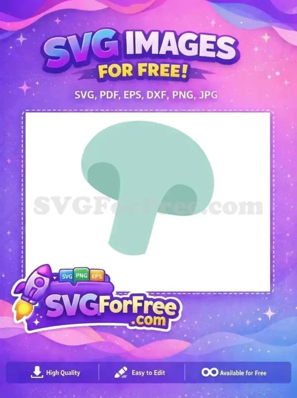 Free Simple Mushroom Free Minimalist Food Illustration Free SVG