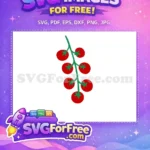 Free Red Tomatoes Free Green Vines Food Free SVG - Instant Download