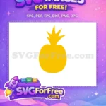 Free Golden Yellow Fruit Free Pineapple Element Design Free SVG - Instant Download
