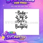 Free Beer Quote Free Burger Quote Funny Free SVG - Instant Download