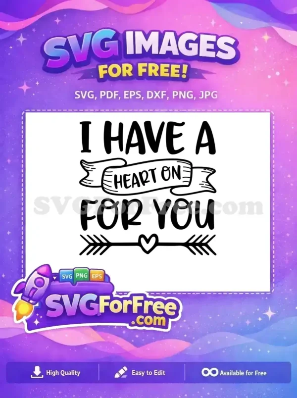 Free Heart On Banner Free Quote Funny Arrow Free SVG