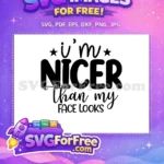 Free Sarcastic Nicer Quote Free Face Looks Funny Free SVG - Instant Download