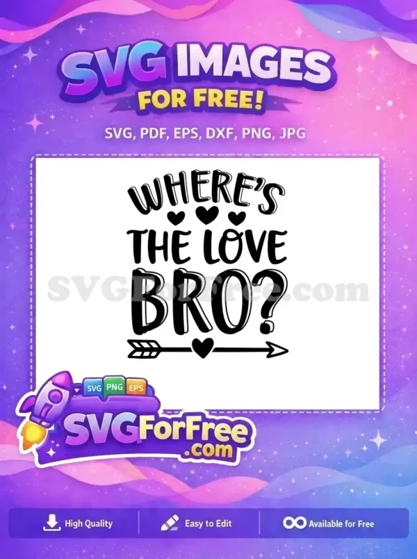 Free Where's the Love Free Heart Arrows Funny Free SVG