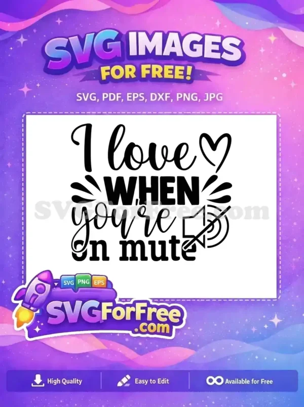Free Heart Detail Free Speaker Mute Sarcasm Free SVG
