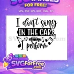 Free Sarcastic Quote Free Car Music Funny Free SVG - Instant Download