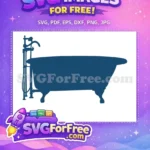 Free Clawfoot Bathtub Free Plumbing Detail Furniture Free SVG - Instant Download