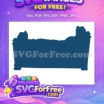 Free Blue Bed Free Silhouette Furniture Free SVG - Instant Download