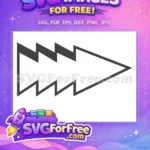 Free Zigzag Pointer Free Arrowhead Shape Decoration Free SVG - Instant Download