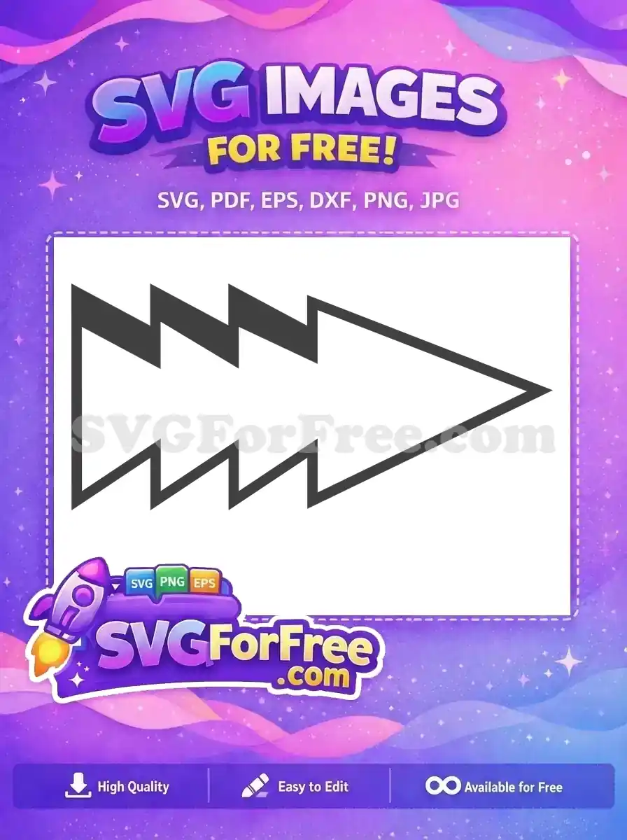 Free Zigzag Pointer Free Arrowhead Shape Decoration Free SVG