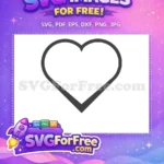 Free Simple Heart Shape Free Love Decoration Silhouette Free SVG - Instant Download