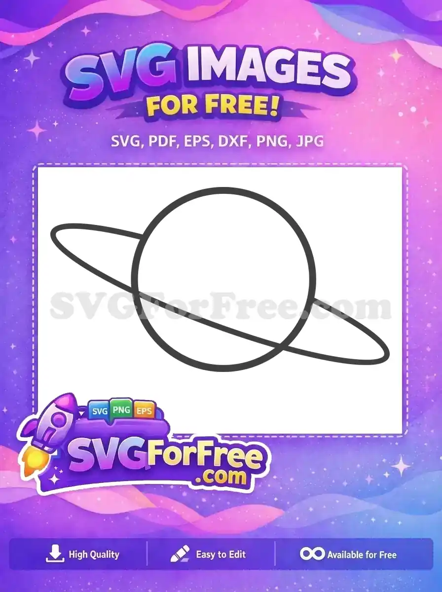 Free Saturn Planet Ring Free Orbit Futuristic Shape Free SVG