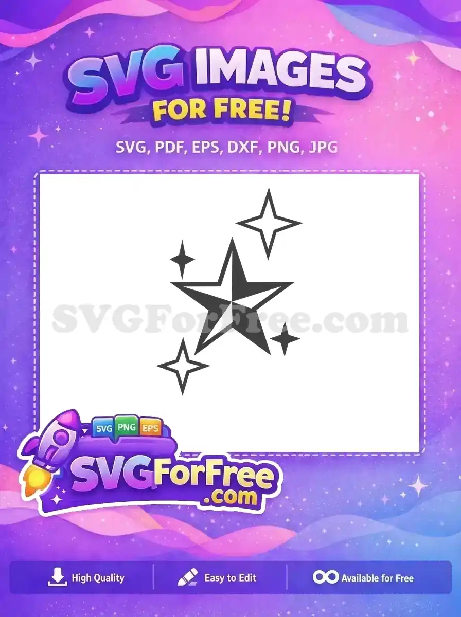 Free Geometric Star Free Futuristic Shape Decoration One Free SVG