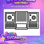 Free Gaming Console Free Disk Drive Line Art Free SVG - Instant Download