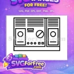 Free Retro Console Free Circle Pattern Video Game Free SVG - Instant Download