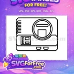 Free Retro Console Free Line Art Gaming Free SVG 2 - Instant Download