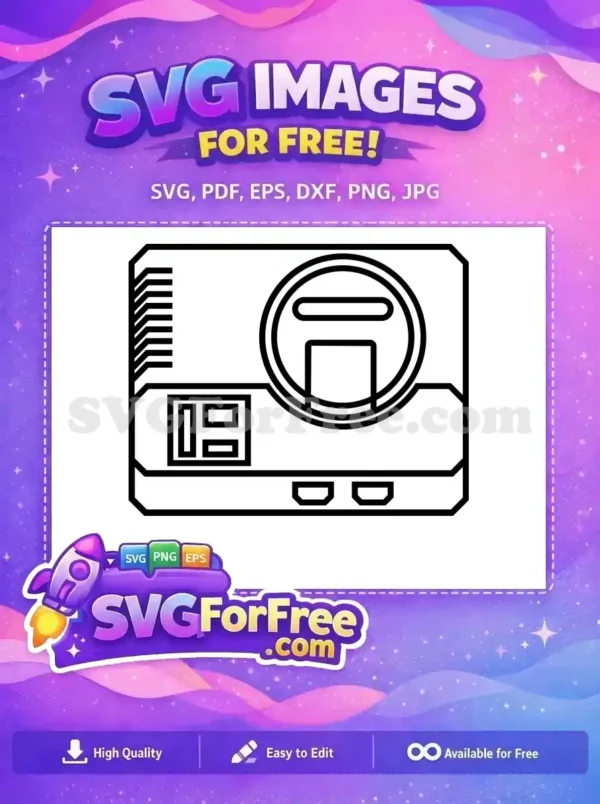 Free Retro Console Free Line Art Gaming Free SVG 2