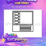 Free Retro Gaming Console Free Line Art Silhouette Free SVG - Instant Download
