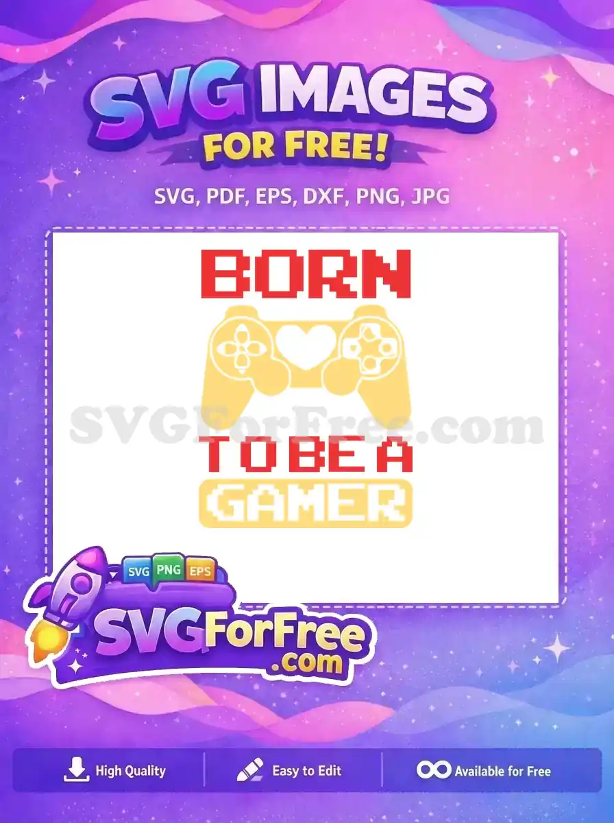 Free Yellow Controller Free Heart Stars Gaming Free SVG