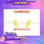 Free Yellow Joystick Free Orange Text Gaming Free SVG - Instant Download