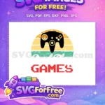 Free Pixel Art Free Distressed Stay Home Gaming Free SVG - Instant Download