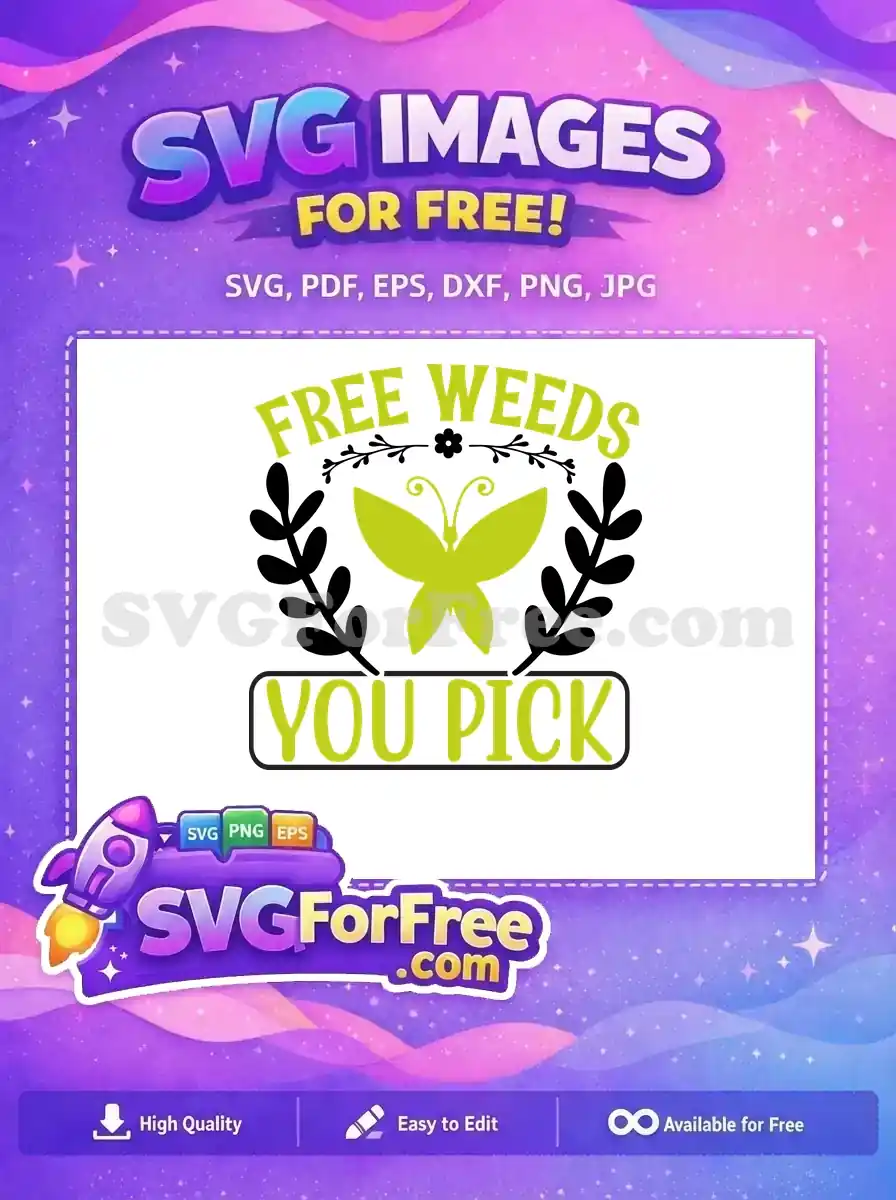 Free Green Weeds Free Butterfly Garden Quotes Free SVG