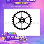 Free Black Gear Free Cogwheel Industrial Free SVG 1 - Instant Download