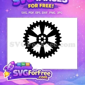 Free Black Gear Free Sprocket Circular Mechanics Free SVG