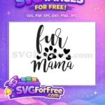 Free Furry Letters Free Black Mama Text Free SVG - Instant Download