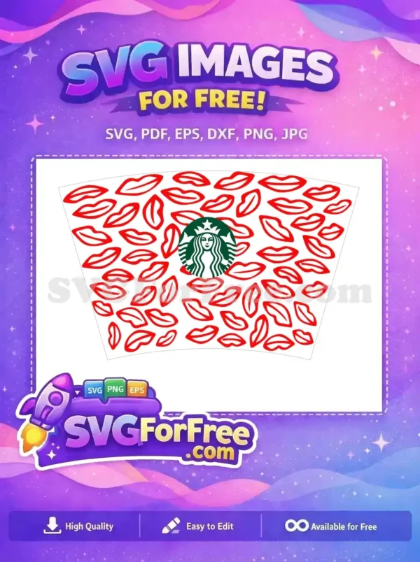 Free Red Lips Pattern Free Glam Baby Starbucks Free SVG Free Red Lips Pattern Free Glam Baby Starbucks Free SVG