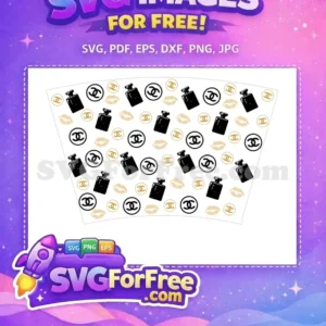 Free Black Perfume Free Gold Logos Glam Baby Free SVG