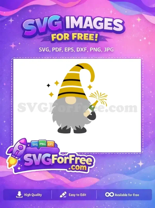 Free Striped Hat Free Champagne Bottle New Year Free SVG 1 Free Striped Hat Free Champagne Bottle New Year Free SVG 1