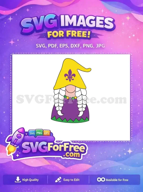 Free Fleur De Lis Free Braided Hair Mardi Gras Free SVG
