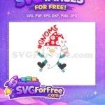 Free Smiling Face Free Holding Drink Gnome Quotes Free SVG - Instant Download