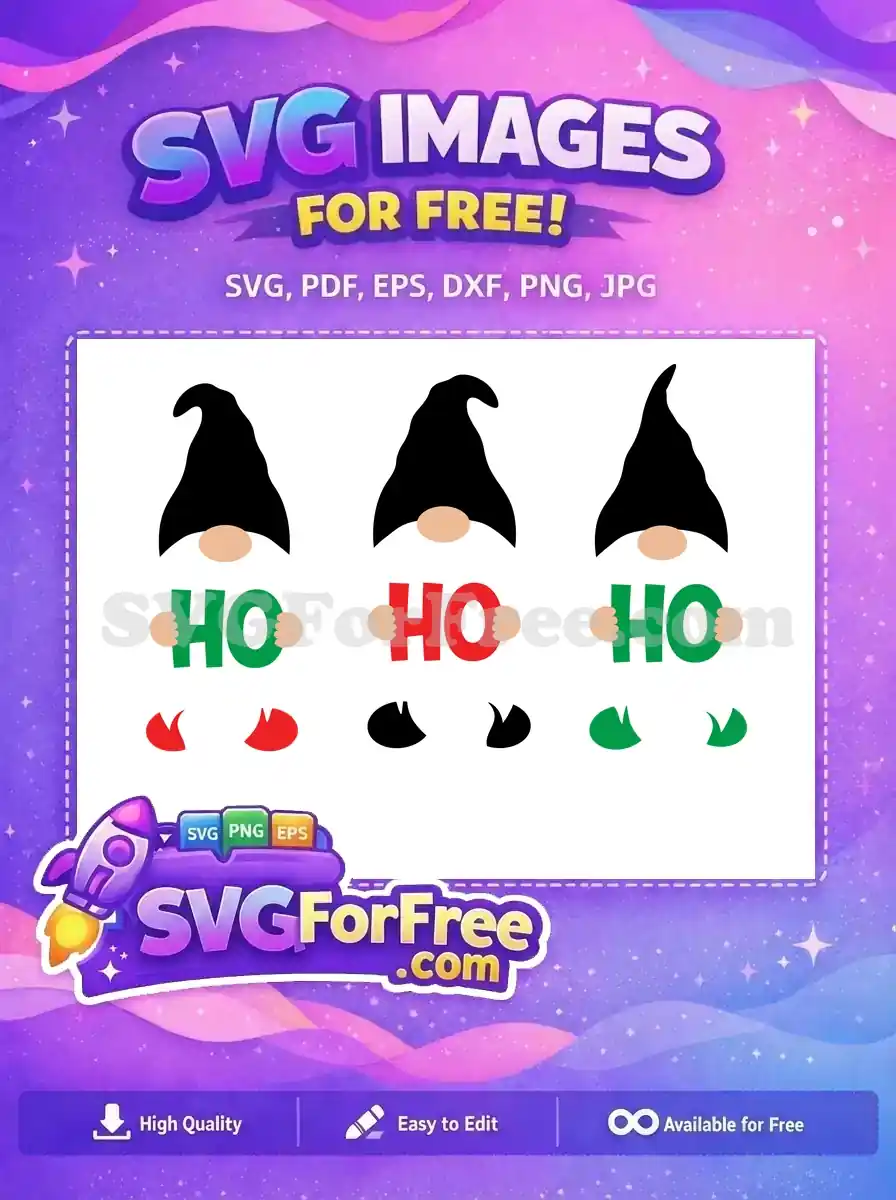Free Christmas Gnomes Free Ho Ho Quotes Free SVG