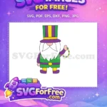 Free Striped Hat Free Mardi Gras Beads Gnomes Free SVG 1 - Instant Download