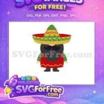 Free Sombrero Wearing Free Mustache Gnome Cinco De Mayo Free SVG - Instant Download