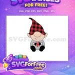 Free Plaid Hat Free Red Snowflake Gnome Winter Free SVG - Instant Download