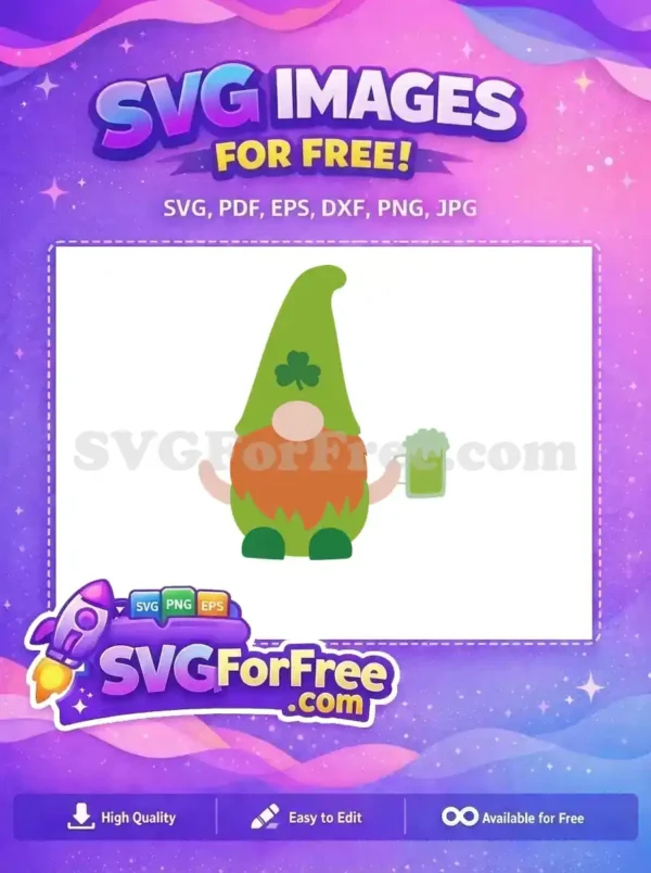 Free Shamrock Hat Free Orange Beard Saint Patrick Free SVG 1