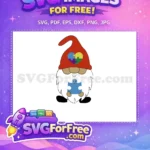 Free Puzzle Heart Free Autism Gnome Quotes Design Free SVG - Instant Download