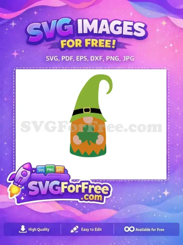 Free Shamrock Holding Free Green Hat Gnomes Quotes Free SVG